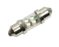 SV8,5-5, 11x38 mm Soffittenlampe, 24V, 4 rote LEDs, 2 Stk. im Bl