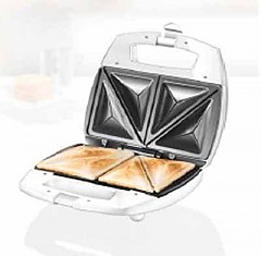 48421 Sandwich-Toaster American / Weiss-Edelstahl