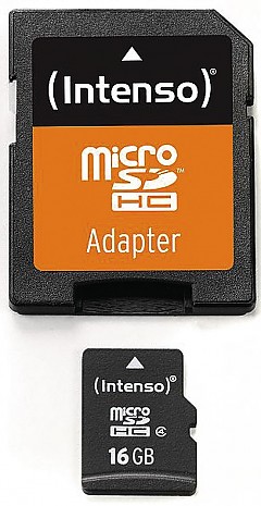 Micro SD Card 16GB Class 4 inkl. SD Adapter