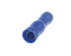 Rundsteckhlse blau, 4 mm, fr Kabel bis 2,5 mm, 100 St. lose